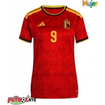 Camiseta Bélgica Romelu Lukaku #9 Primera Equipación para mujer Mundial 2026 manga corta